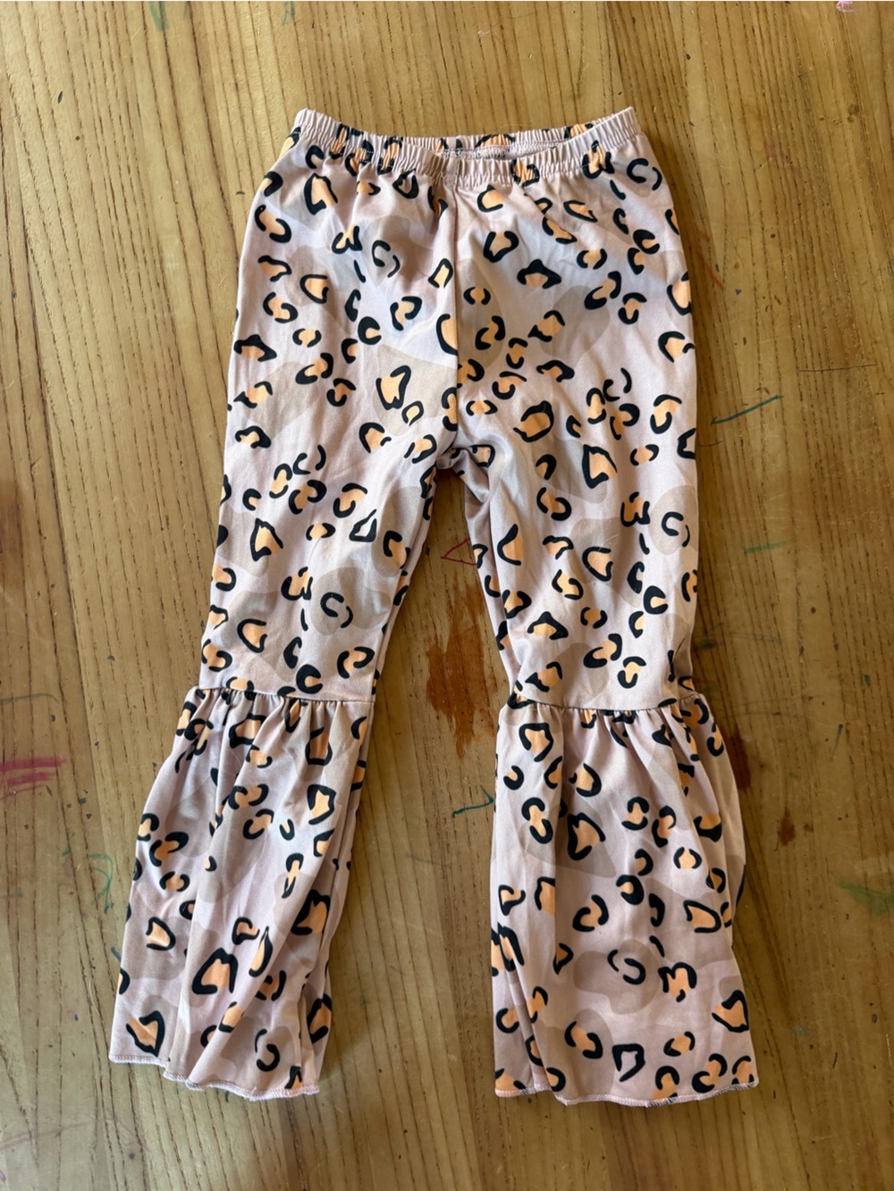 Peach Leopard Print Smocked Tube Top